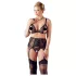Cottelli Plus Size - Lace Lingerie Trio (Black) - XXXXL