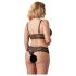 Cottelli Plus Size - Lace Lingerie Set (Black) - XXXL