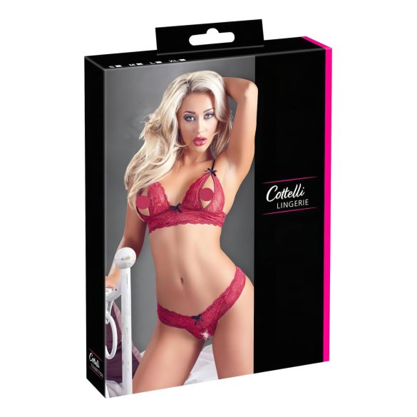 Cottelli - Seductive Lace Bra Set (Red) - M