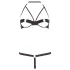 Cottelli - Black Metal Ring Bra Set - 80B/M