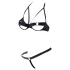 Cottelli - Black Metal Ring Bra Set - 85B/L