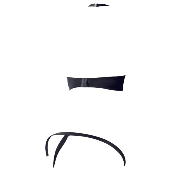 Cottelli - Black Metal Ring Bra Set - 85B/L