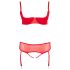 Cottelli Plus Size - Versatile Lingerie Duo (Red) - 95D/2XL