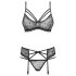 Obsessive 818-SEG-1 - Rhinestone Lingerie Set (Black)