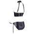 Cottelli Bondage - Shiny Black Bust Lifter Set with Cuffs - L