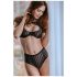 Petite Noir Exclusive - Black Striped Bra Set