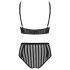 Petite Noir Exclusive - Black Striped Bra Set