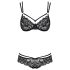Obsessive 860-SET-1 - Rosy Lace Bra Set (Black)
