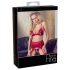 Abierta Fina - Sparkling Chain Lingerie Set (Red) - M