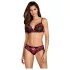 Obsessive Tulia - lace lingerie set (black‑pink) - L/XL