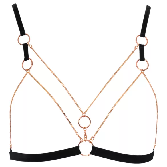 Cottelli - Chain Decorative Body Harness - 2 Piece (Black)  - M