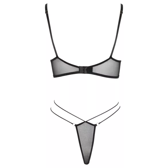 Cottelli - Sheer Lace Bra Set (Black)