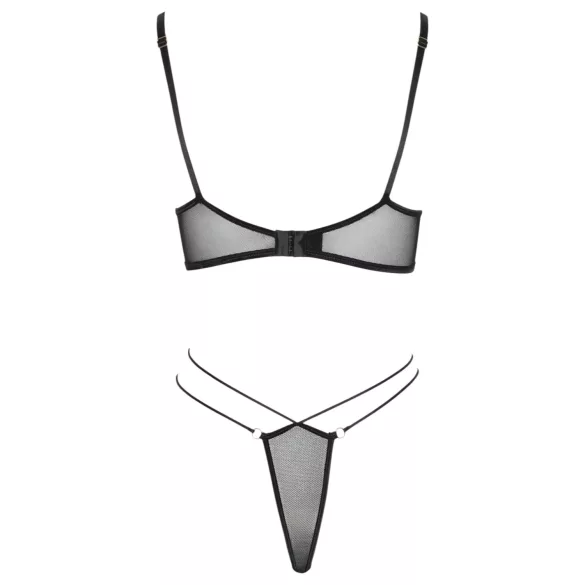 Cottelli - Sheer Lace Bra Set (Black)