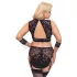 Cottelli Bondage Plus Size - Lace Bra Set (Black) - 3XL