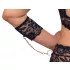 Cottelli Bondage Plus Size - Lace Bra Set (Black) - 4XL