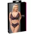Cottelli Plus Size - Sheer Patterned Bra Set (Purple)