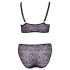 Cottelli Plus Size - Sheer Patterned Bra Set (Purple)