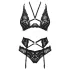 Obsessive Alessya - Black Lace Lingerie Set - M/L