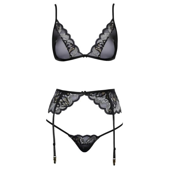 Kissable - Lingerie Set (Black)  - L/XL