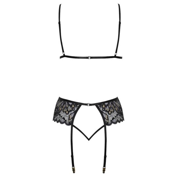 Kissable - Lingerie Set (Black)  - L/XL
