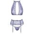 Kissable - lace lingerie set (purple) - L/XL