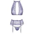 Kissable - lace lingerie set (purple) - L/XL