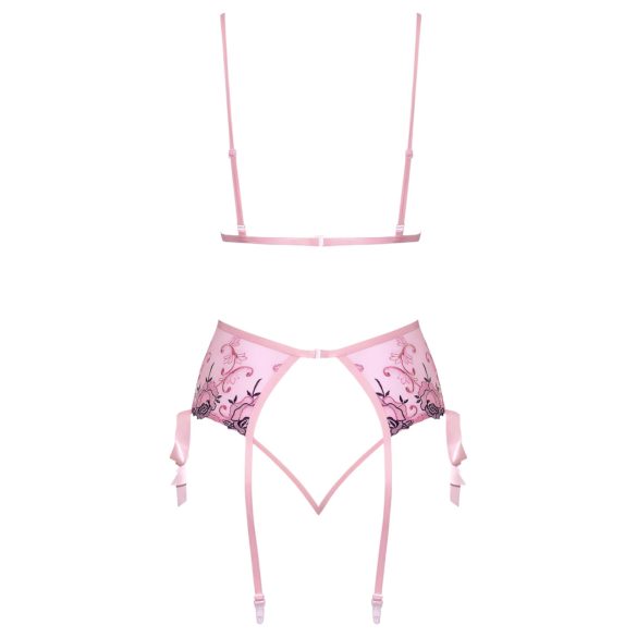 Kissable - Rose Embroidered Lingerie Set (Pink)