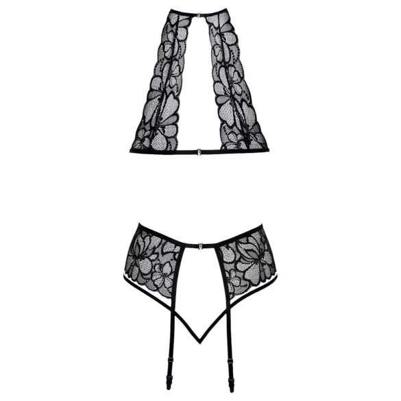 Kissable - Halter Neck Lace Bra Set (Black) - L/XL