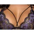 Cottelli - 3-Piece Lace Lingerie Set (Black-Violet) - L