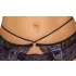 Cottelli - 3-Piece Lace Lingerie Set (Black-Violet) - L