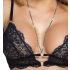 Abierta Fina - Black Lace Open Bra Set