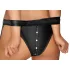 Cottelli Bondage - Shiny Black Bra Set with Cuffs - M