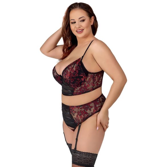 Cottelli Plus Size – Bra Set (Red)
