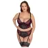 Cottelli Plus Size - adjustable bra set (red) - 90C/XL