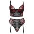 Cottelli Plus Size – Bra Set (Red) - 90C/XL