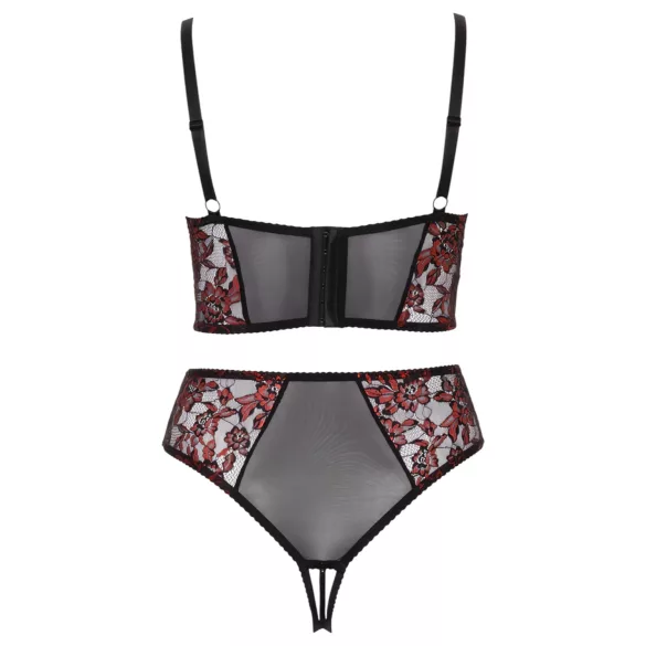 Cottelli Plus Size - adjustable bra set (red) - 90C/XL
