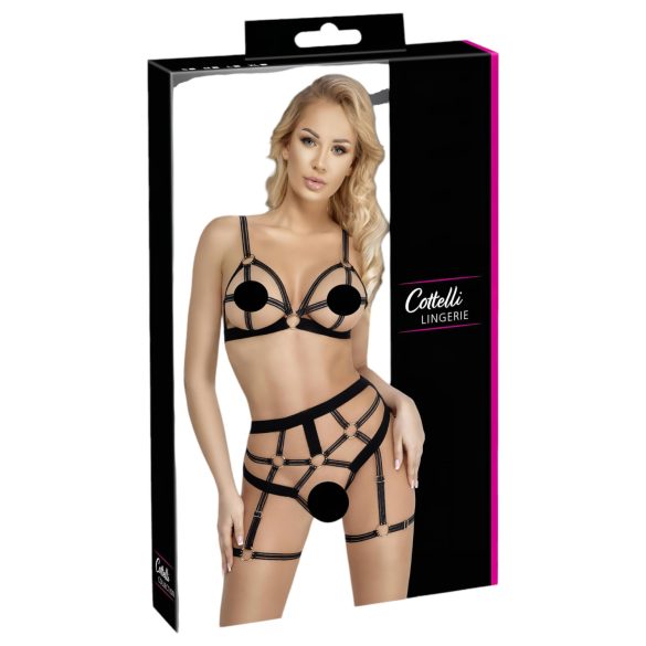 Cottelli - Two-Piece Body Harness Set (Black) - M