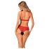 Obsessive Atenica - Cross-Strap Lingerie Set (Red)