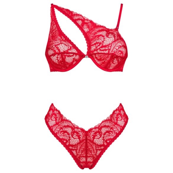 Obsessive Atenica - Cross-Strap Lingerie Set (Red)