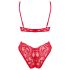 Obsessive Atenica - Cross-Strap Lingerie Set (Red)