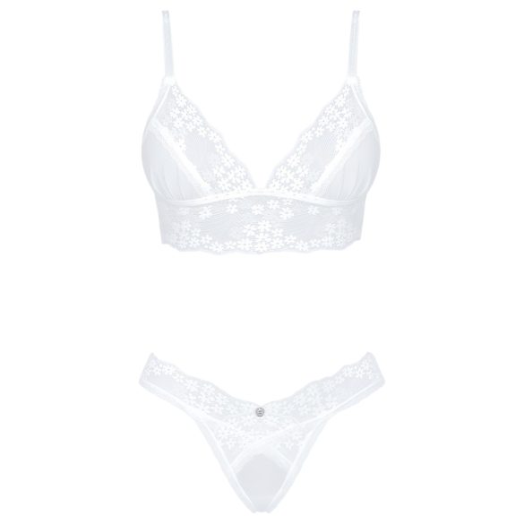 Obsessive Set Heavenly - Lacy Bra Set (White) - M/L