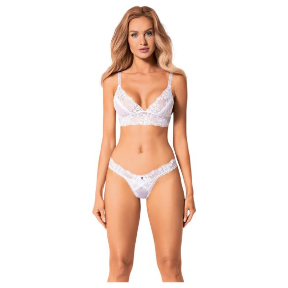 Obsessive Set Heavenly - Lacy Bra Set (White)