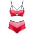 Obsessive Leatheria - Faux Leather Bra Set (Red) - S/M