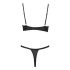 Cottelli Party - Lace-Up Bra Set (Black) - 85C/L