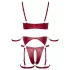 Cottelli Bondage - Shiny Red Bra Set & Handcuffs