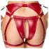 Cottelli Bondage - Shiny Red Bra Set & Handcuffs - XL
