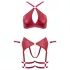Cottelli Bondage - Cross-Strap Bra Set (Red)