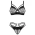 Obsessive Dominna - Strappy Bra Set (Black) - L/XL