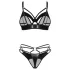 Obsessive Dominna - Strappy Bra Set (Black) - L/XL