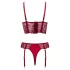 Cottelli - two‑piece lace suspender set (red)